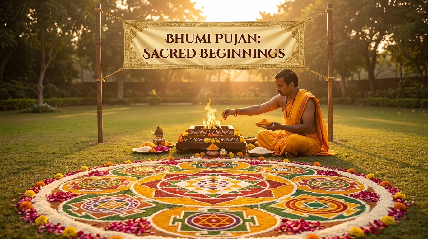 Bhumi pujan with Hindi pandit in Bangalore in Bannerghatta Road