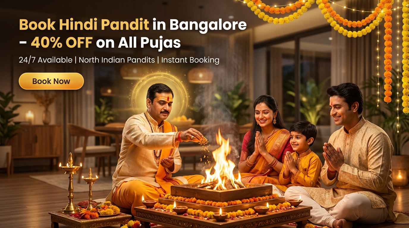 Hindi Pandit in Bangalore performing authentic North Indian home puja and havan ritual