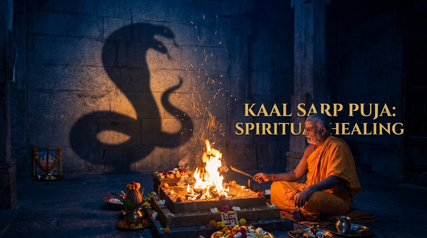 Pandit performing havan for Kaal Sarp Dosh puja in Bangalore in Koramangala