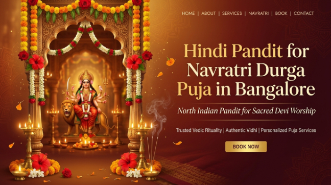 Navratri Durga Puja with North Indian pandit in Bangalore in Sarjapur Road